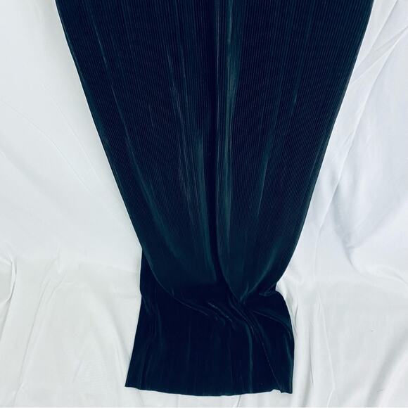 ASOS Sheer Pleated Black Maxi Dress Size 2 - Picture 10 of 11